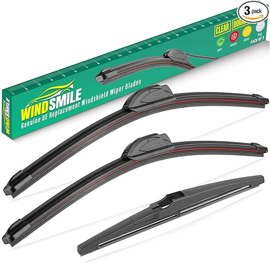 26" 16" 12" Windshield Wiper Blades Replacement for Kia Sorento 2021 2022 2023 2024 (Not Suitable for Hybrid) Premium All Weather Front Rear Wipers Set - OEM Quality (Pack of 3)