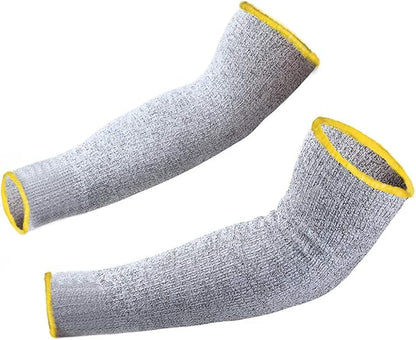 CAWANFLY Protective Arm Sleeves, Cut Heat Resistant Arm Protectors Anti Abrasion Safety Armband for Garden Kitchen Work 1 Pair (Gray)