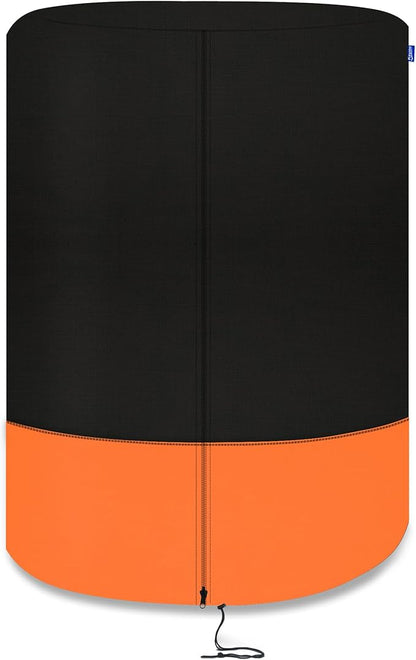 Kayme Tire Cover, Large Tire Storage Bag, Seasonal Spare Tire Storage Cover, Durable Tire Bags Used in Trucks, SUV, Trailer Sun Rain Snow Protection, Fit 32 Inch Tire Diameter-Black Orange