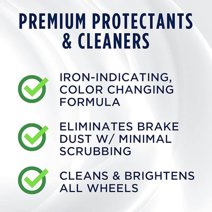 303 Products Heavy Duty Wheel Cleaner - Rim Cleaner for Car - Brake Dust Remover - All Wheel Safe - Iron Indicating Formula - Non Corrosive Formula, 15.5 fl. oz. (30597CSR) Packaging May Vary