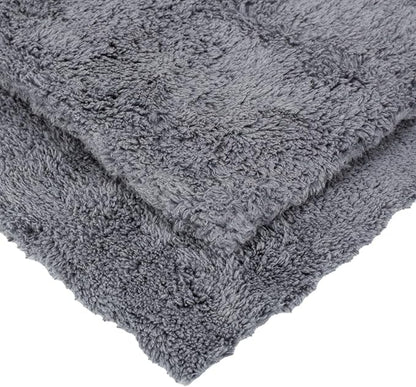 Maxshine 16" x 24" Universal Grey Microfiber Towels – 600GSM Edgeless Design – Ultra-Soft, High-Absorbency Towels for Car Detailing, Polishing & Scratch-Free Cleaning
