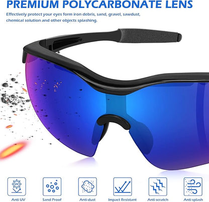OXG 12 Pack Safety Glasses, ANSI Z87.1 Impact Resistant Anti-Scratch Safety Goggles for Men Women Youth