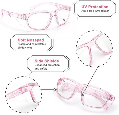 ProtectX Classic Safety Glasses, Anti-Fog Scratch Resistant Lenses, Protective Eyewear for Work, Indoor/Outdoor, ANSI Z87.1