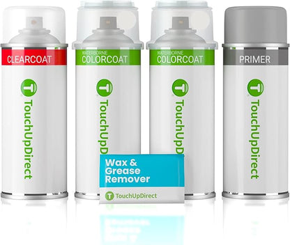 TouchUpDirect AZ/M7446A Star White Metallic Tricoat Compatible with Ford Exact Match Touch Up Paint Aerosol - Preferred Kit
