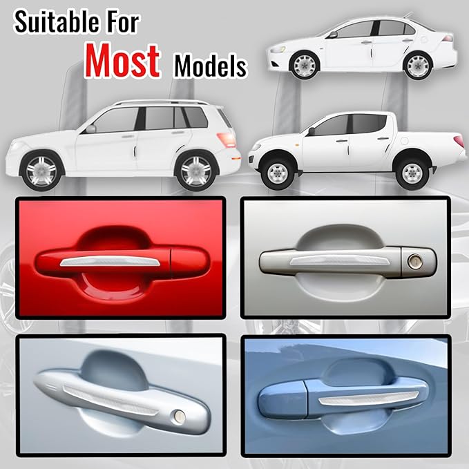 WORCAS 4Pcs Universal Car Door Edge Guards，Silicone Car Bumper Body Protector Trim Guard Auto Rearview Mirror Anti Collision Protector(White)