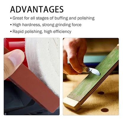 QZATTCAEN Buffing Polishing Cutting Compounds 20 Oz.Kit-Green Fine/White Medium/Red Coarse,for Stainless Steel Aluminum Jewelry - 3 Pcs