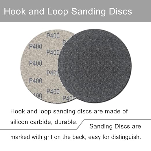 6 Inch 50 Pcs Wet Dry Sanding Discs Hook and Loop, 600 Grit Sandpaper Automotive Wood Metal Polishing & Sanding, Silicon Carbide Sand Paper for Random Orbital Sander (Grit 600)