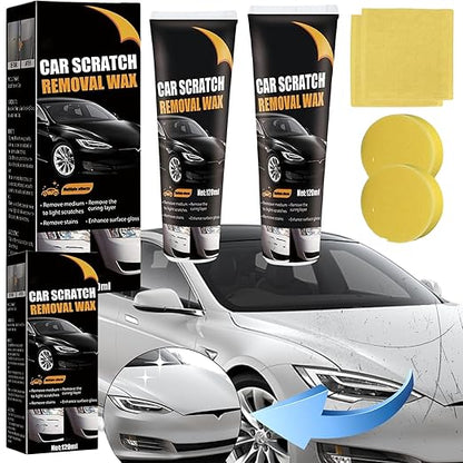 【2Packs】 Scratch Remover for Vehicles Car Scratch Remover Paste New Upgrade for Deep Scratches with Wipe & car Polish Sponge Buffing Compound for Car Paint Restorer