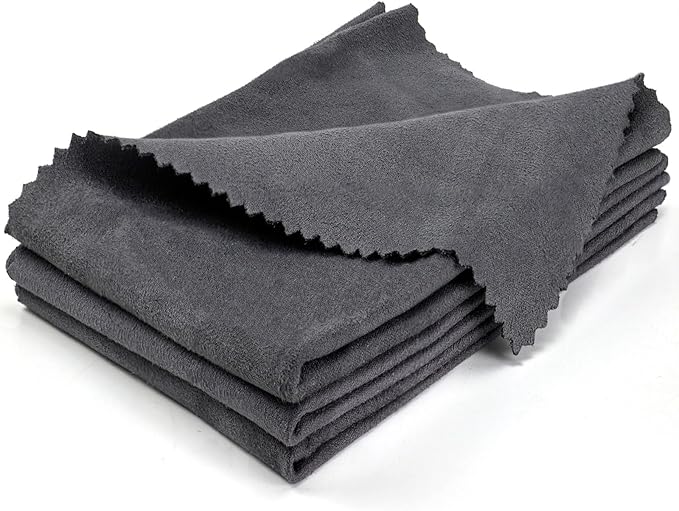 BOVPCAO 5/3 Pack Microsuede Gun Cloth - 12"x12" Gun Cleaning Cloth Lint Free - Soft and Washable Gun Cleaning Rags - Professional Gun Cleaning Supplies