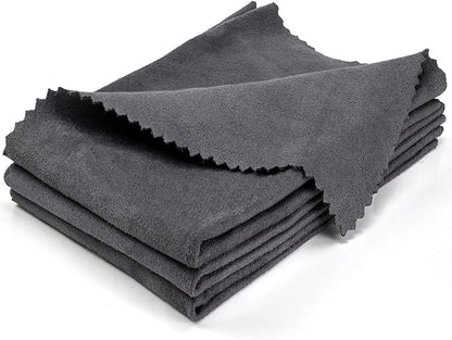 BOVPCAO 5/3 Pack Microsuede Gun Cloth - 12"x12" Gun Cleaning Cloth Lint Free - Soft and Washable Gun Cleaning Rags - Professional Gun Cleaning Supplies