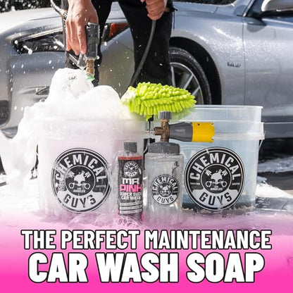 Chemical Guys Mr. Pink Foaming Car Wash Soap (Works with Foam Cannons, Foam Guns or Bucket Washes) Safe for Cars, Trucks, Motorcycles, RVs and More, Candy Scent, Extra Large Size 32 fl oz - CWS_402_32