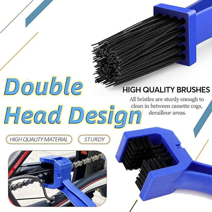 Qihengzhijia Bike Chain Cleaner Tool,4PCS Chain Crankset Brush,Chain Washer Tool Suitable for Motorcycle/Mtb/Mountain/Road Bike Make Stain Dirt Clean