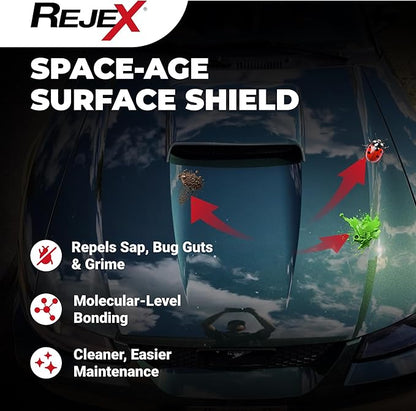RejeX High Gloss Finish That Protects, Long-Lasting Polymer Coating for Cars, Trucks, Boats, RVs, Motorcycles, Aircraft, Glass, Painted Metal, Fiberglass, Acrylic, Gel Coat & Plastic Surface, 16 Fl Oz