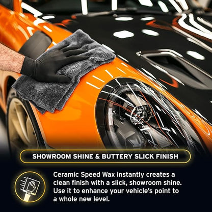 Ethos Ceramic Speed Wax - Hydrophobic Car Coating Spray - Top Coat Polish with Reactive SiO2 Copolymers for Ultimate Paint Protection