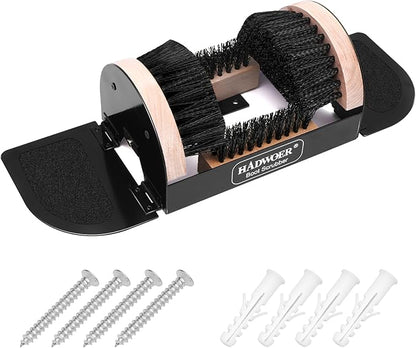 Hadwoer Boot Brush Scraper Outdoor – Heavy Duty Boot Scrubber & Shoe Cleaner Brush with Sturdy Bristles – Resistant Boot Cleaner for Mud, Dirt & Snow – Durable Outdoor Boot Scrapers with Brushes