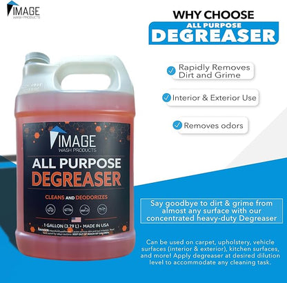Image Wash Products All Purpose Foaming Degreaser - Works On Interior/Exterior Surfaces - Engine Bay Cleaner/Car Interior Cleaner/Tire Degreaser - Heavy Duty