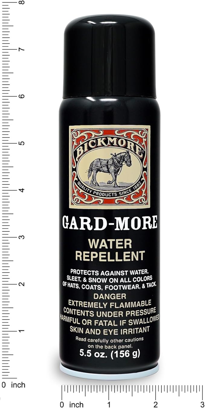 Bickmore Gard-More Water & Stain Repellent 5.5oz- Leather Protector and Suede Protector Waterproofing Spray Guard for Boots, Shoes, Clothing, Hats, Jackets & More