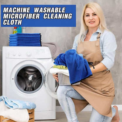 Tallew 80 Pcs Microfiber Towels 16 Inch x 16 Inch Microfiber Cloth Car Drying Towels for Cars Washing Polishing Office Windows Cleaning Household Supplies (Blue)