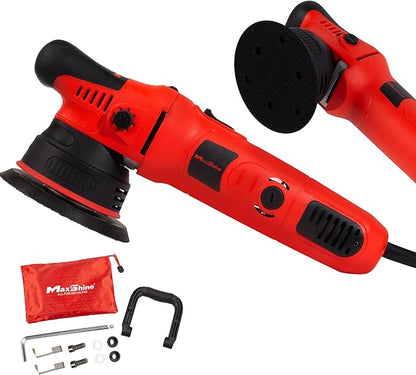 Maxshine M8S V2 Dual Action Polisher | 8mm Throw, 5” Backing Plate, 1000W Motor, 6-Speed | Thread 5/16” | Auto, Boat & Marine Detailing Tool for Paint Correction, Swirl & Scratch Removal