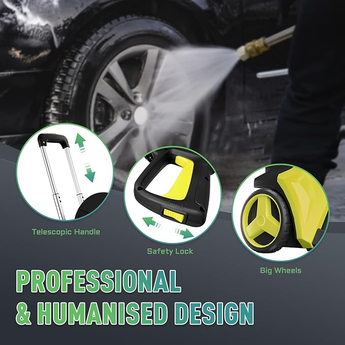 Pressure Washer Power Washers with Touch Screen, Cleaning Driveway Patios with 4 Nozzles and Foam Cannon