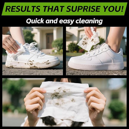 X-SMILE Shoe Cleaner Wipes Sneaker Quick Wipes Disposable Travel Portable Removes Dirt, Stains