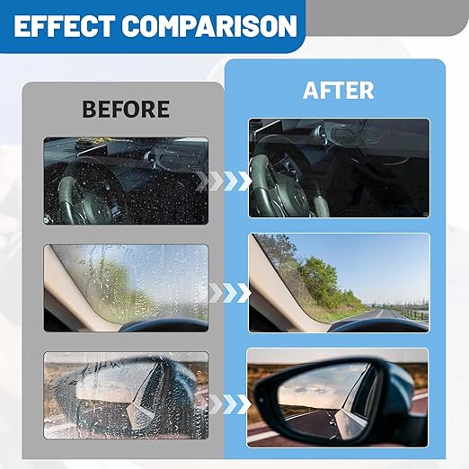 OverZyn Windshield Water Repellent, Windshield Fog Prevention Long-Lasting Water Repellency and Fog Prevention Ensure a Clear and Continuous Field of Vision for Windshields Car Window Eyeglass Lenses