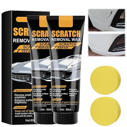 2025 Upgraded Car Scratch Removal Wax,Scratch Remover for Vehicles，Car Polishing Waxfor Paint Polishing & Repair with Wipe Sponge (2 Set)