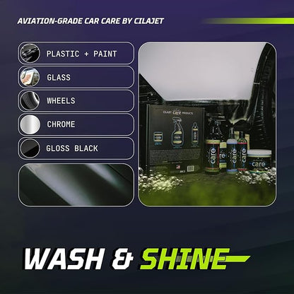 Travel Kit, Automotive Care Kit, 4 Piece Set, Includes 8oz Car Shampoo, 8oz Quick Shine, and Two Microfiber Towels