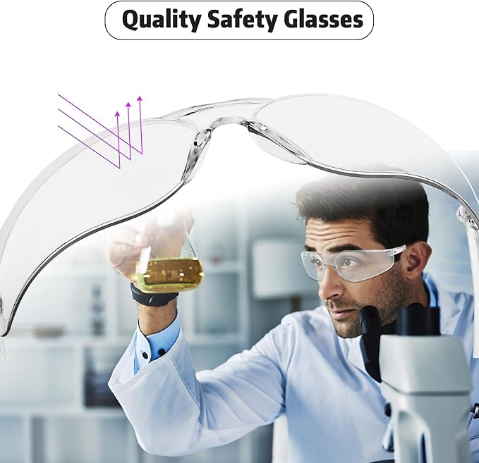 Salfboy Safety Glasses for Men Women ANSI Z87.1 Safety Glasses Bulk Protective Eyewear Scratch-Resistant
