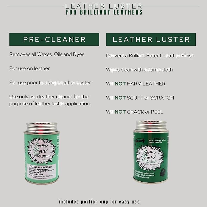 Skin Revolution Leather Luster Patent Leather Polish, Cleaner and Conditioner | Made in the USA, 4oz