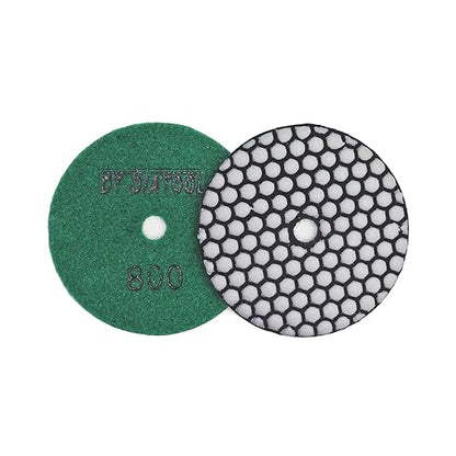 DT-DIATOOL Dry Diamond Polishing Pads 4 Inch for Granite Marble Quartz Stone Countertop Tiles Plastic Mixed Grits Plus Plastic Backer