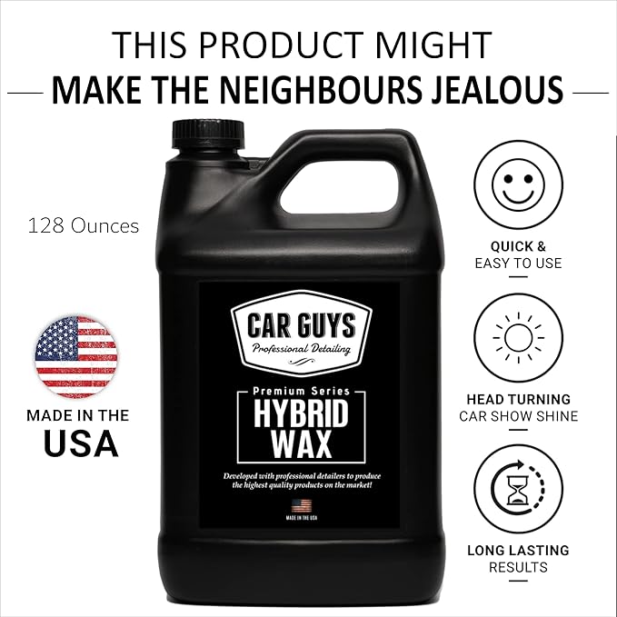 CAR GUYS Hybrid Spray Wax 1 Gallon Refill | Advanced Car Wax | Long Lasting and Easy To Use | Safe on All Surfaces | 1 Gallon (Sprayer Not Included)