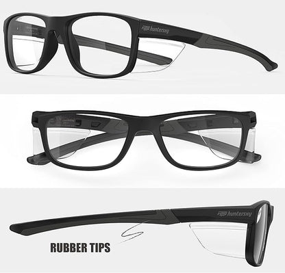 HTS HUNTERSKY TR90NZZ Safety Glasses with Side Shield Small Size Women Men ANSI Z87 Anti Fog Scratch Resistant Lab Pickleball