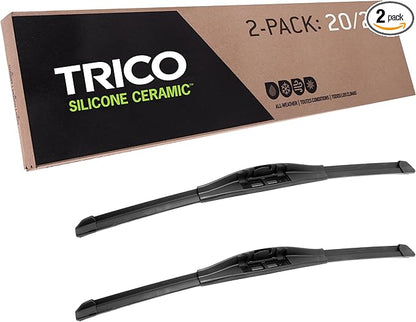 TRICO Silicone Ceramic Automotive Replacement Windshield Wiper Blade, Ceramic Coated Silicone Super Premium All Weather includes 20 inch & 20 inch Beam blades for Select Vehicle Models (90-2020)