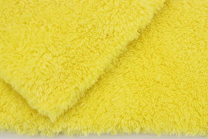 Autofiber [Korean Plush 550] Premium Edgeless Detailing Towels 550gsm (16"x16") Yellow - 3 Pack
