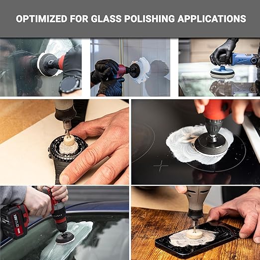 GLASS POLISH Cerium Oxide High-Grade 8.8oz (250g) Professional Glass Polishing Powder – 85% Pure, Enhanced Performance with 3.5 Micron Particle Size