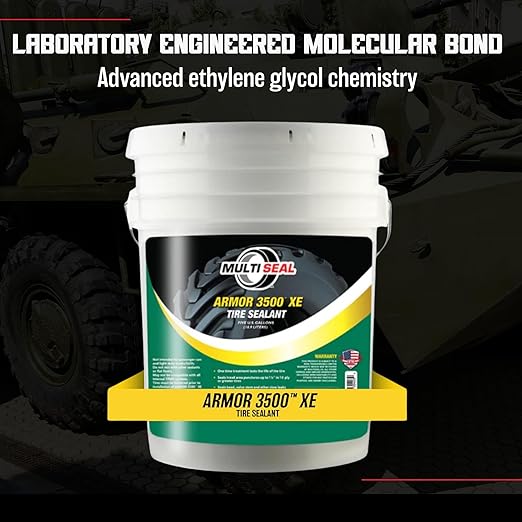Multi Seal Armor 3500 XE Industrial-Grade Tire Sealant - Maximum Protection Formula - Extreme Environment Defense - Seals Largest Punctures - Tubeless Tire Sealant - 5-Gallon Pail