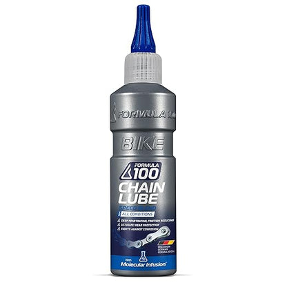 Formula 100 All Conditions Bike Chain Lube – All-Weather Lubricant for Bicycles & Electric Bikes – Protects Against Wear, Reduces Friction, Fights Corrosion – 120ml (4.06 oz)