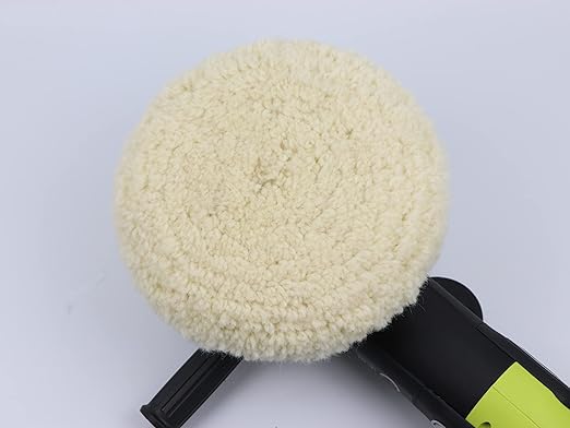 Woolous Wool Buffing Pads 7 Inch, 2 Pack 100% Natural Lambs Wool Pads for Buffing with Hook & Loop Backing and Cleaning Spur Tool, Cutting and Polishing Pad Kit for Car and Boat Detailing