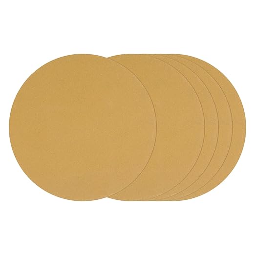 Kozelo 25 Pcs Sanding Discs 8 Inch 180 Grit Hook and Loop Random Orbital Sandpapers Suitable for Drywall Sander Wood Metal Furniture, Yellow