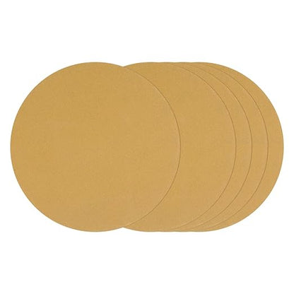 Kozelo 25 Pcs Sanding Discs 8 Inch 180 Grit Hook and Loop Random Orbital Sandpapers Suitable for Drywall Sander Wood Metal Furniture, Yellow