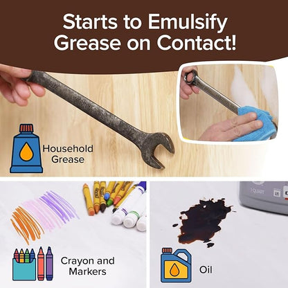 Bull Shot Degreaser Pro, Foaming Degreaser & Grime Remover, Heavy-Duty, AS SEEN ON TV, Residue-Free, Shake, Point & Spray, Emulsifies Grease, Oil Splatters, Glue, Tape Residue & More - Made in the USA