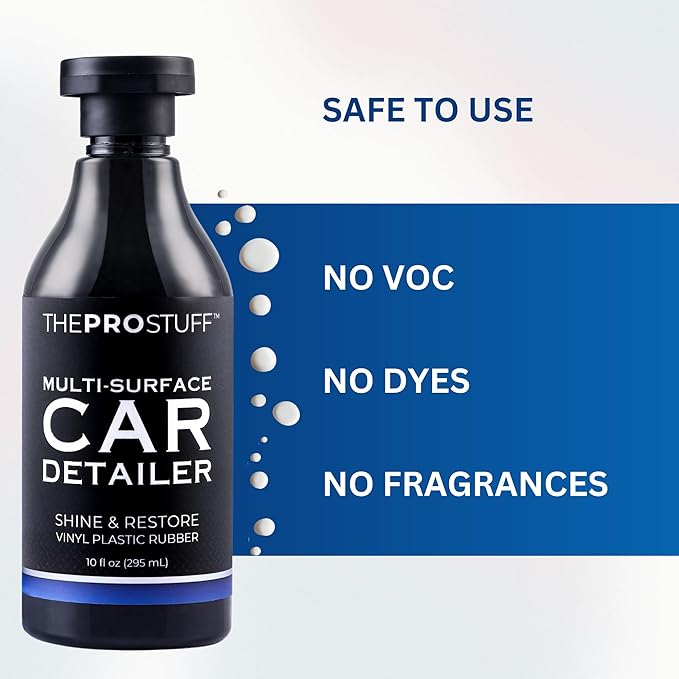 The Pro Stuff® Car Plastic Restorer | Professional Black Trim Detailer | Restore Faded Plastic to Factory Finish | Easy Apply, Long Lasting, No-Residue Formula | Back to Black Trim Restorer