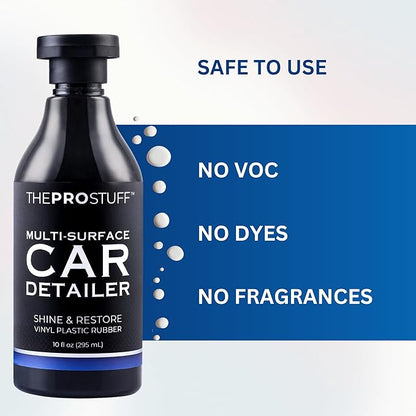 The Pro Stuff® Car Plastic Restorer | Professional Black Trim Detailer | Restore Faded Plastic to Factory Finish | Easy Apply, Long Lasting, No-Residue Formula | Back to Black Trim Restorer