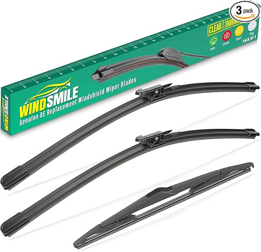 28" 28" 12" Windshield Wiper Blades Replacement for Ford Focus 2012 2013 2014 2015 2016 2017 2018 Premium All Weather Front Rear Wipers Set - OEM Quality (Pack of 3)