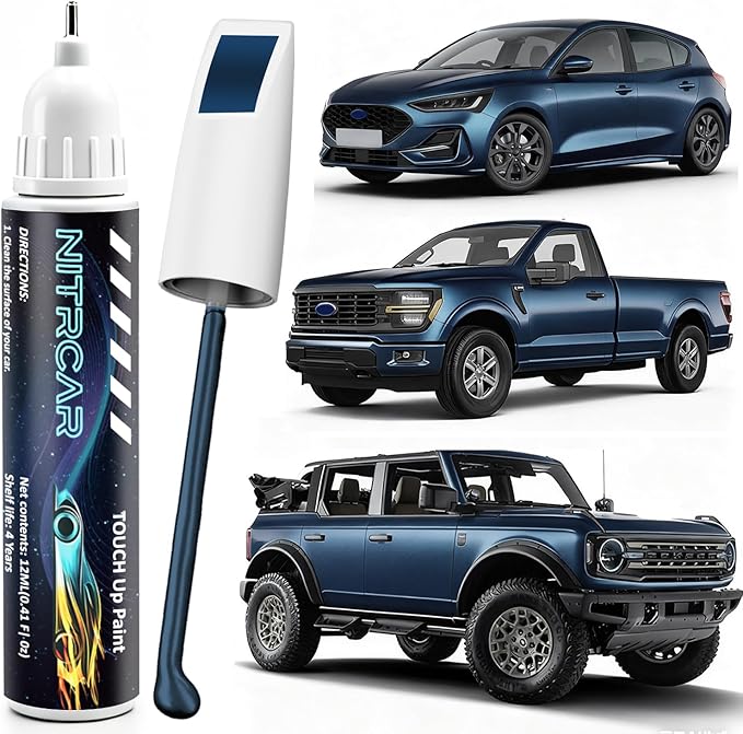 N1 Blue Jeans Metallic Touch Up Paint for Ford,2-in-1 Scratch Repair Kit with 2PCS Disposable Micro Applicators, Quick & Easy Premium Scratch Remover for Deep Scratches