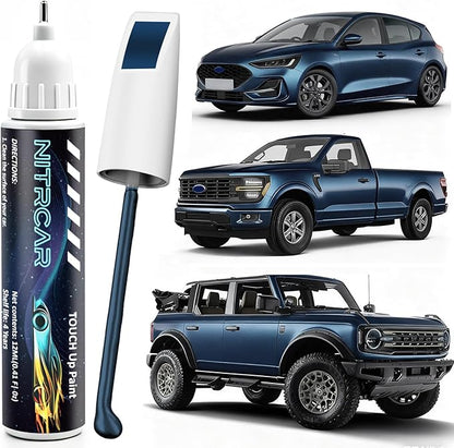 N1 Blue Jeans Metallic Touch Up Paint for Ford,2-in-1 Scratch Repair Kit with 2PCS Disposable Micro Applicators, Quick & Easy Premium Scratch Remover for Deep Scratches