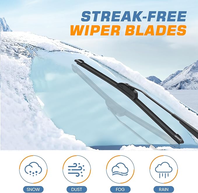 GSPSCN 3 Wipers For Kia Sorento 2015-2011，Soul 2019-2010，Soul EV 2019-2015，Original Equipment Windshield Wiper Blades Set 24"+20"+11" (Set of 3)
