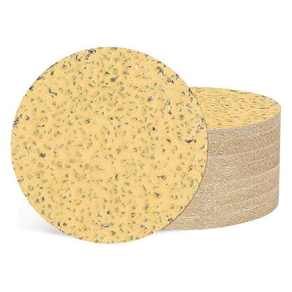 Kozelo 50 Pcs Sanding Discs 1 Inch 40 Grit Hook and Loop Random Orbital Sandpapers Suitable for Drywall Sander Wood Metal Furniture, Yellow