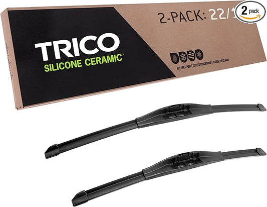 TRICO Silicone Ceramic™ (90-2218) 22 & 18 Inch Pack of 2 Automotive Replacement Windshield Wiper Blades For my Car, Super Premium All Weather Beam Blade for Select Vehicle Models